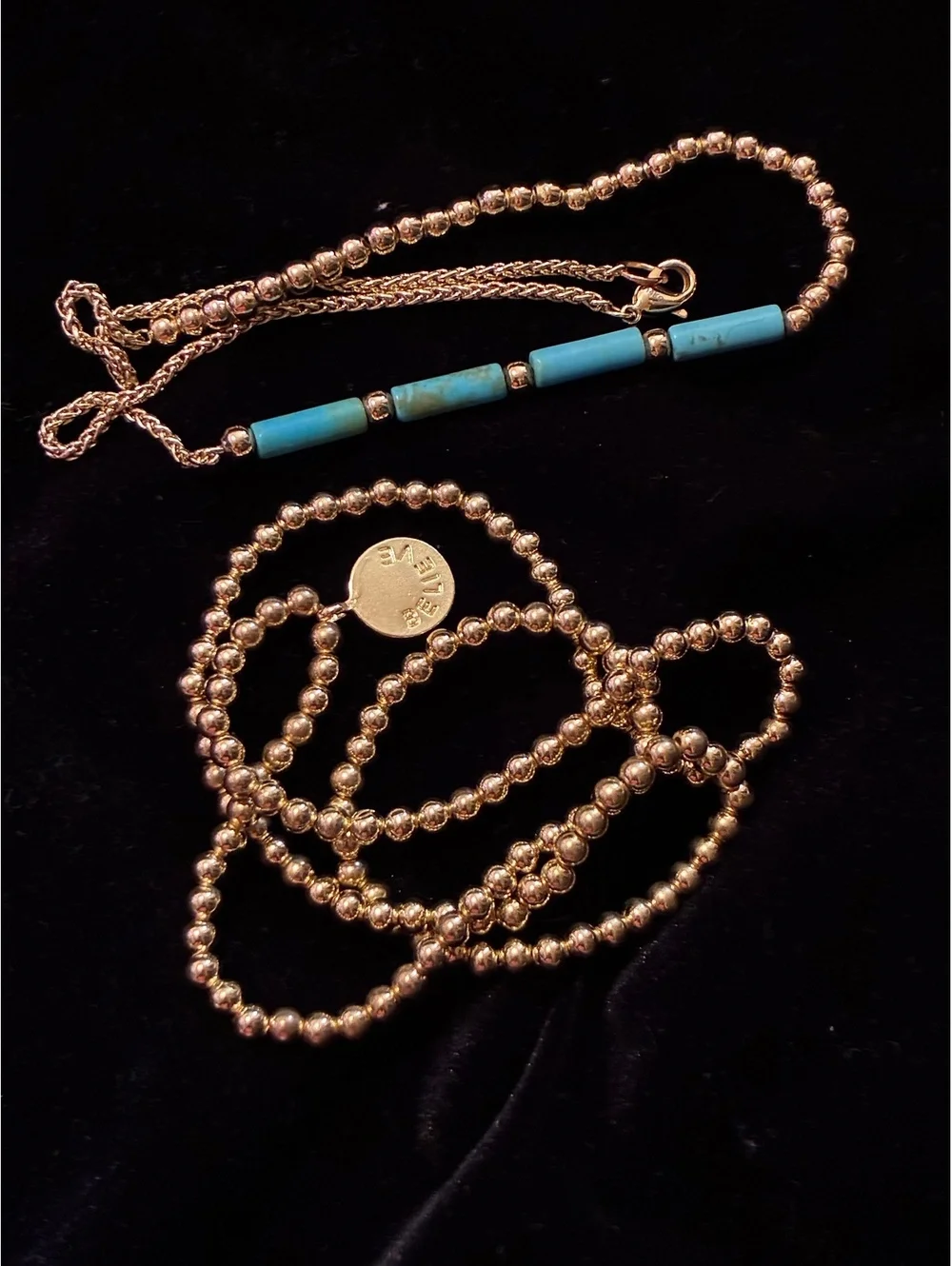 Boho Layered Gold Beaded Necklace Set